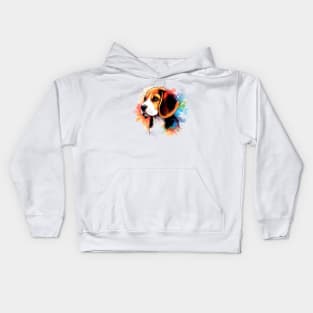 Beagle Ink Splash Kids Hoodie